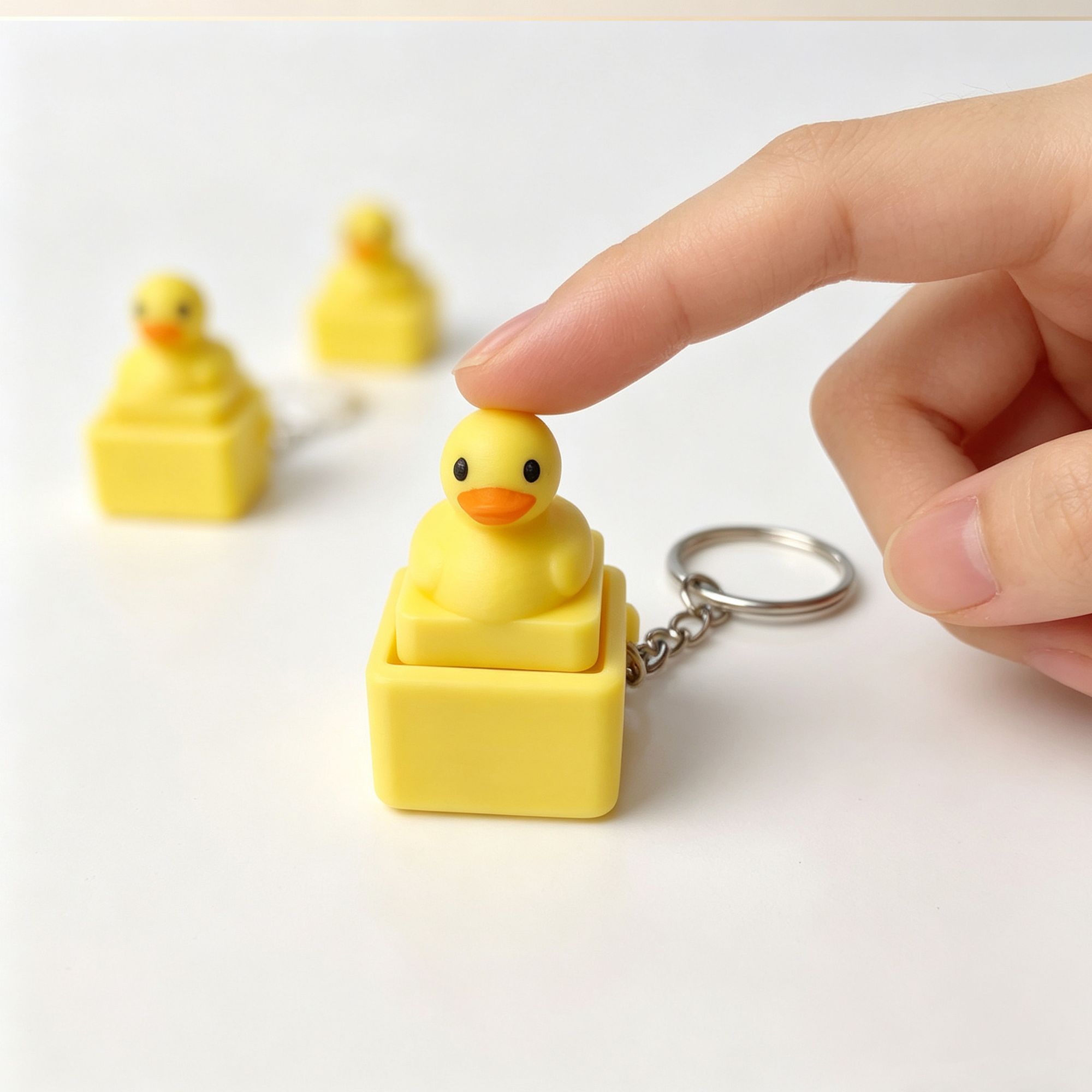 Men Accessories Pendant - พวงกุญแจเป็ดเหลืองน่ารัก ของเล่นบีบคลายเครียด ของตกแต่งโต๊ะทำงาน ของขวัญพกพาสุดสร้างสรรค์สำหรับผู้ชายและผู้หญิง