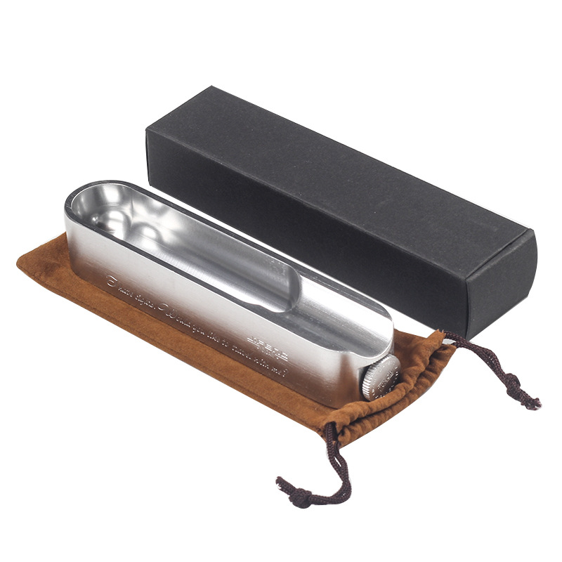 Cigar Cutter Set - ชุดที่เขี่ยบุหรี่ซิการ์แบบพกพา 3-in-1 พร้อมที่เจาะและที่วางในตัว กล่องใส่ซิการ์ขนาดกะทัดรัดสำหรับการเดินทาง อุปกรณ์สูบซิการ์ที่ใช้งานได้จริง