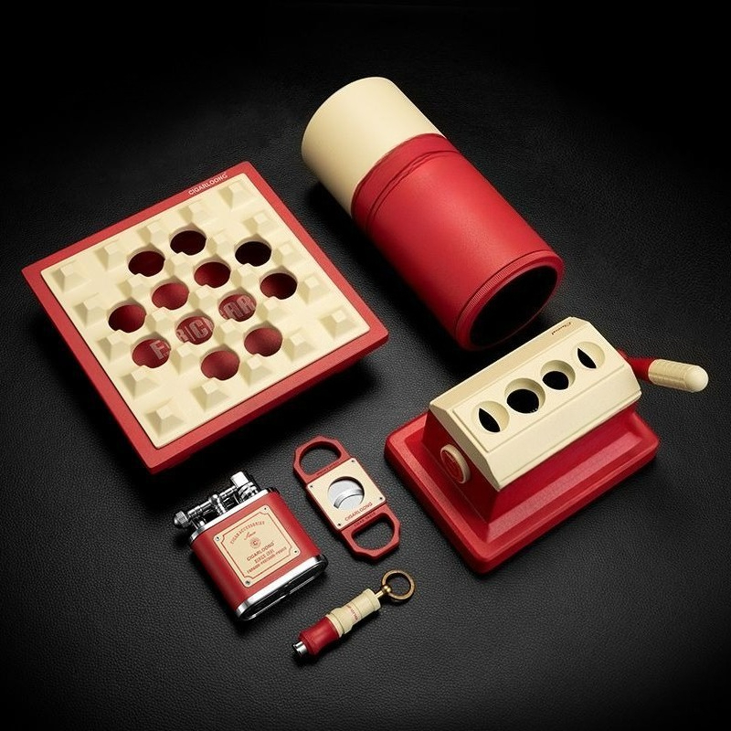 Cigar Cutter Set - ชุดซิการ์, เครื่องตัดซิการ์, เครื่องเจาะควัน, ไฟแช็ก, ที่เขี่ยบุหรี่, ที่ใส่ซิการ์,
