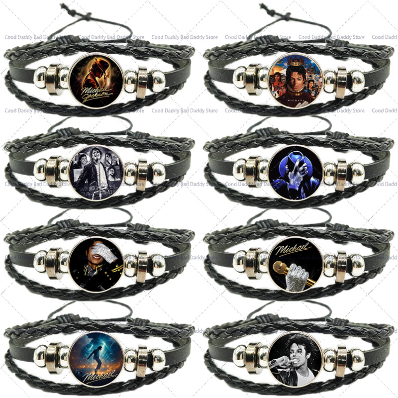 Men'S Accessories Fashion - ไมเคิล แจ็คสัน สร้อยข้อมือถักเชือกสำหรับผู้ชาย ผู้หญิง ซุปเปอร์สตาร์ เอ็มเจ