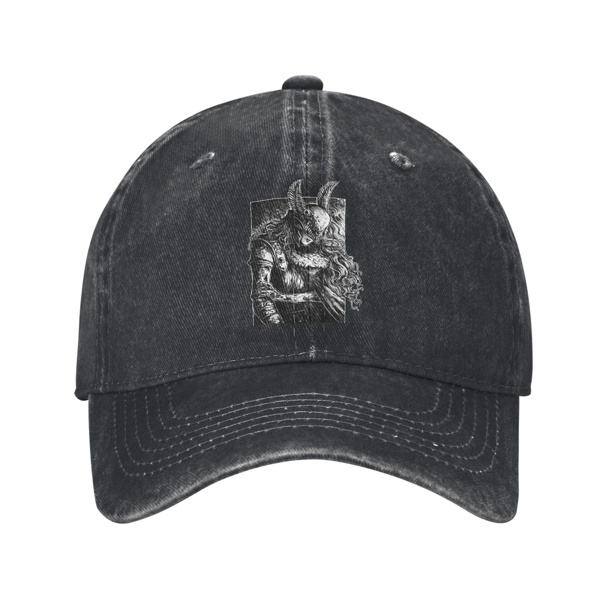 Men'S Accessories Golf - หมวกเบสบอลลายแฟนอาร์ต Eldened Ringed สำหรับชายหญิง ผ้ายีนส์ฟอกสีแบบวินเทจ ปรับขนาดได้