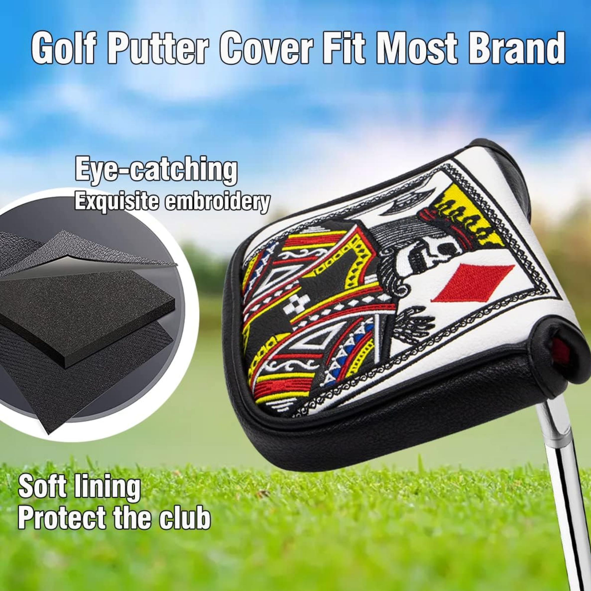 ไม้พัตเตอร์ปักลาย King Of Hear - Men'S Accessories Golf บทวิจารณ์และราคา