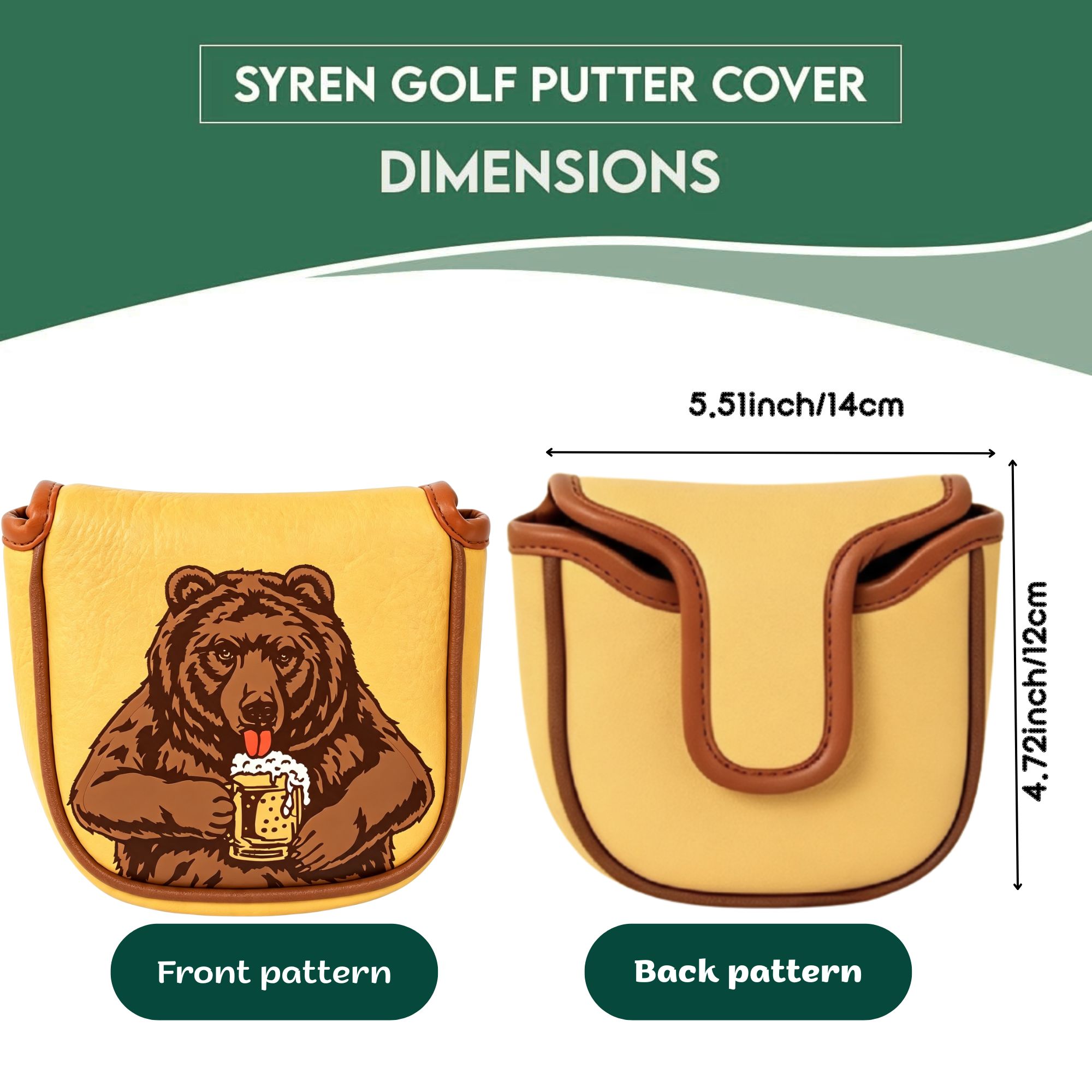 ปลอกคลุมหัวไม้กอล์ฟแบบปักลายหั - Men'S Accessories Golf บทวิจารณ์และราคา