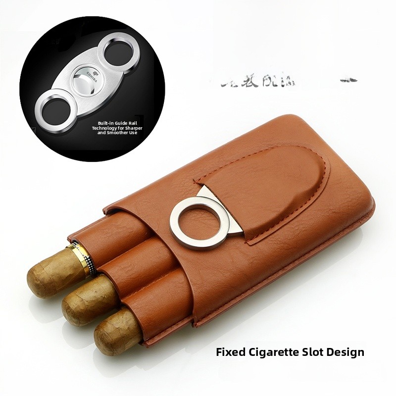 ชุดกล่องซิการ์แบบพกพา 2 ชิ้น พ - Cigar Cutter Set บทวิจารณ์และราคา
