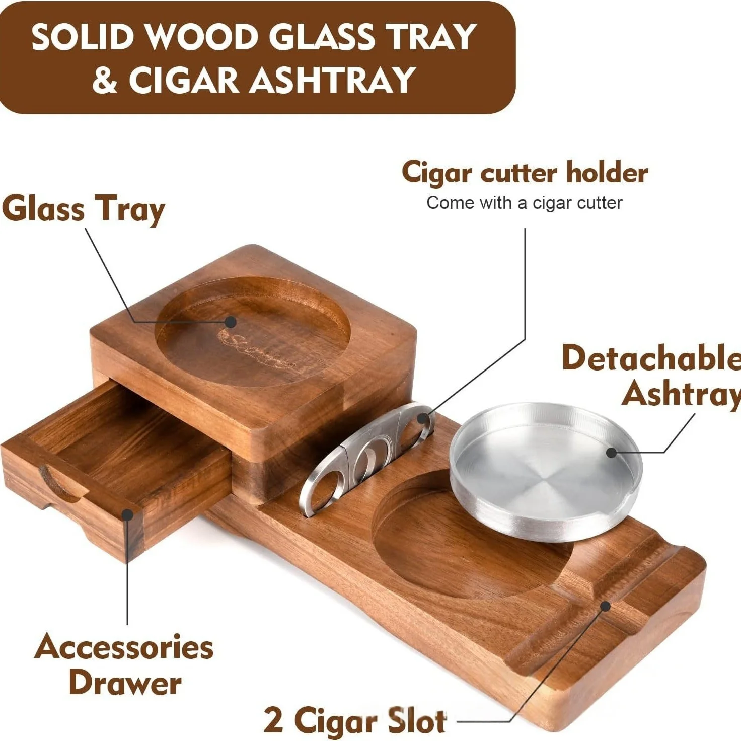 กล่องอุปกรณ์เสริมซิการ์สุดหรู  - Cigar Cutter Set บทวิจารณ์และราคา