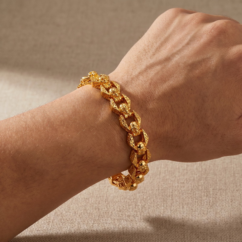 KALEN สร้อยข้อมือรูปหัวกะโหลกส - Men'S Accessories Affordable บทวิจารณ์และราคา