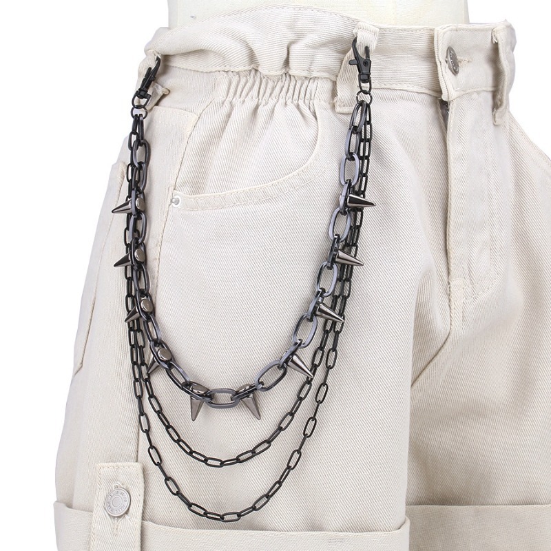 โซ่คาดเอวสไตล์ฮิปฮอป พังก์ร็อก - Men'S Accessories For Jeans บทวิจารณ์และราคา