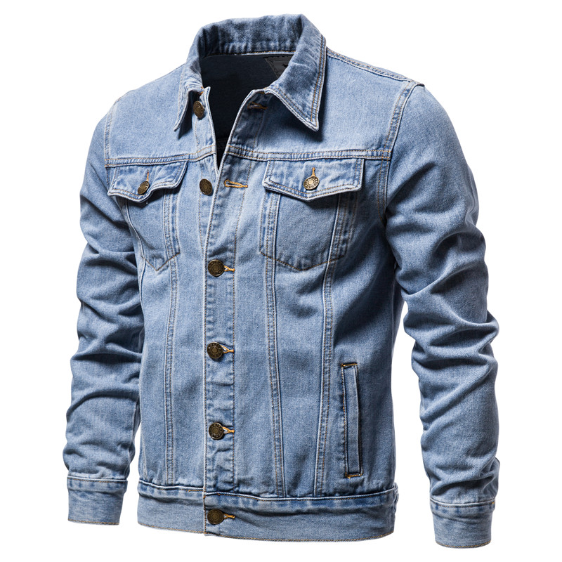 แจ็คเก็ตยีนส์ผู้ชายสีพื้น ฤดูใ - Men'S Accessories For Jeans บทวิจารณ์และราคา