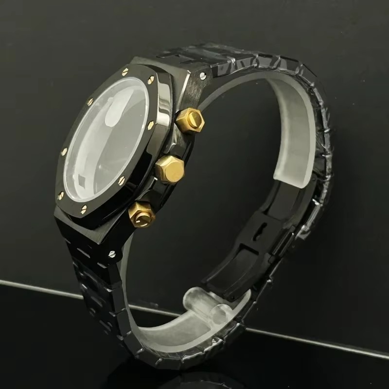 41 มม.Rose Gold สีดํานาฬิกาผู้ - Men Accessories Logo บทวิจารณ์และราคา