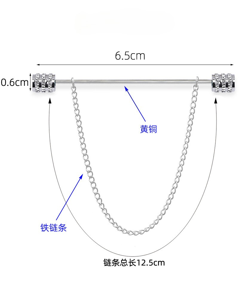 เข็มกลัดเสื้อเชิ้ตผู้ชายแบบใหม - Men'S Accessories Fashion บทวิจารณ์และราคา