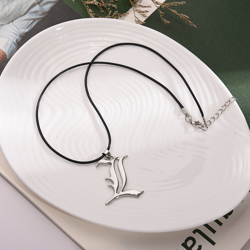 Anime Death Note L โลโก้สร้อยค - Men Accessories Logo บทวิจารณ์และราคา